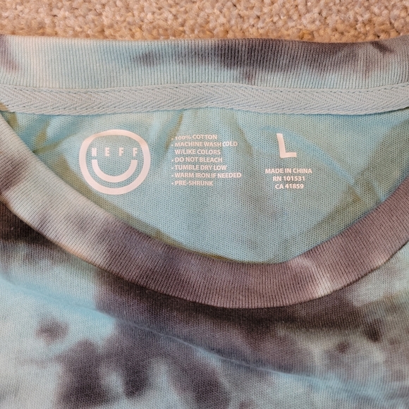 Neff Mens T-Shirt Large Tie Dye 3 Eyed Tiger Back Graphic Skater Streetwear NEW - Picture 3 of 12